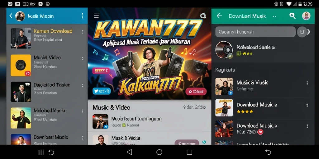 Tampilan antarmuka KAWAN777 untuk Download Musik yang sederhana dan efisien.