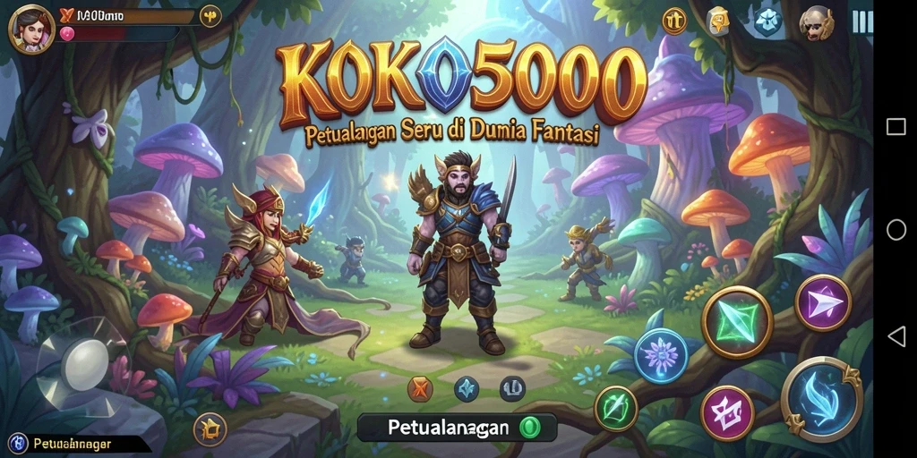 Antarmuka KOKO5000 menunjukkan dunia petualangan yang menakjubkan.