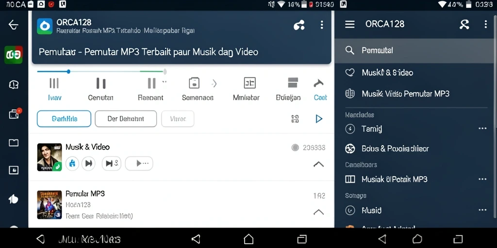 Antarmuka ORCA128 yang sederhana dan menarik untuk Pemutar MP3.