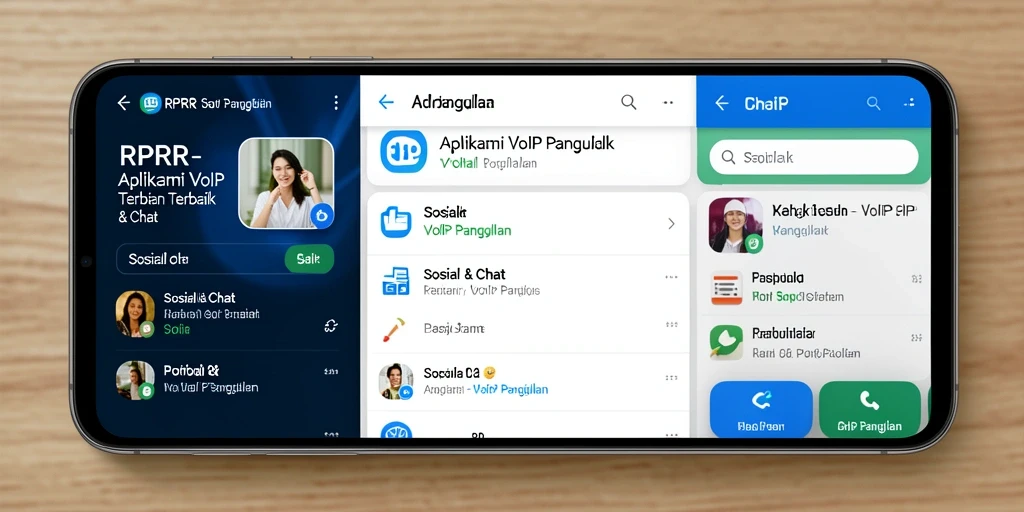Antarmuka RPRR menunjukkan fungsi VoIP Panggilan yang sederhana dan efisien.