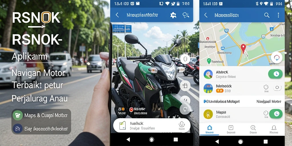 Antarmuka pengguna RSNOK yang intuitif dan informatif untuk navigasi motor.