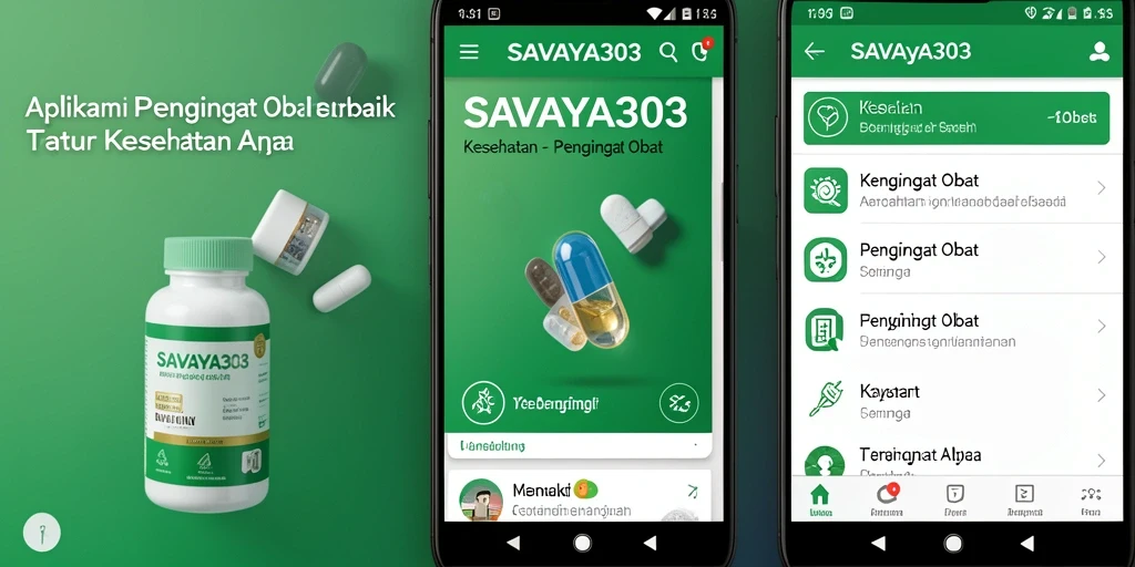 Antarmuka pengguna SAVAYA303 yang membantu pengingat obat.