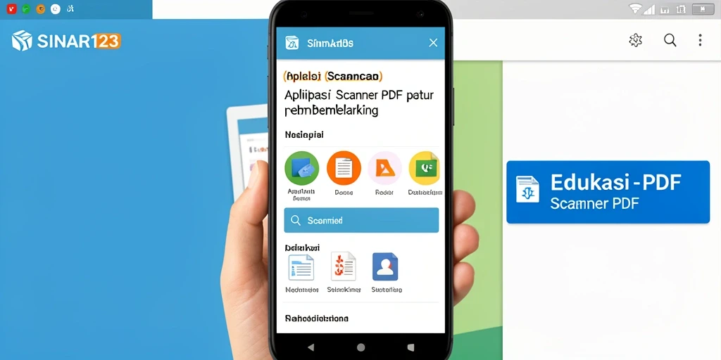 Tampilan antarmuka aplikasi SINAR123 yang user-friendly.
